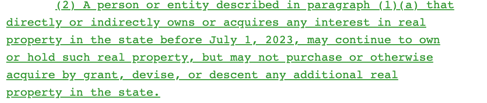 美国这州参议院禁中国人买房法案获全票通过