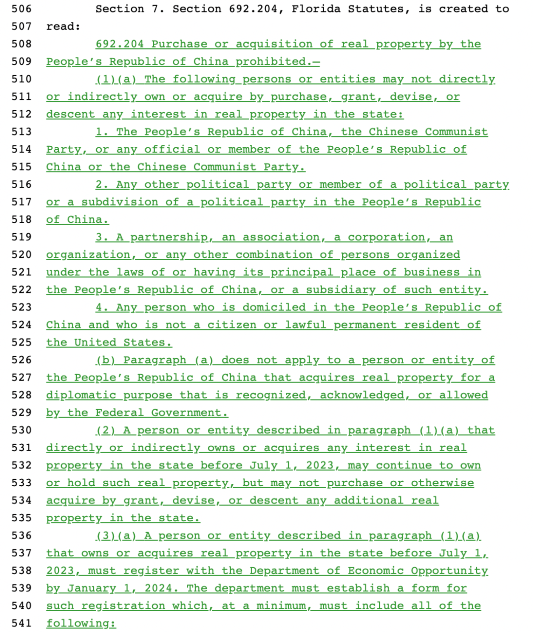 美国这州参议院禁中国人买房法案获全票通过